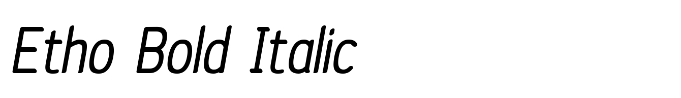 Etho Bold Italic